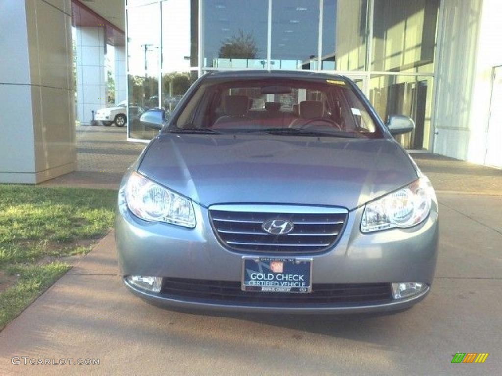 2007 Elantra GLS Sedan - Seattle Light Blue / Gray photo #2