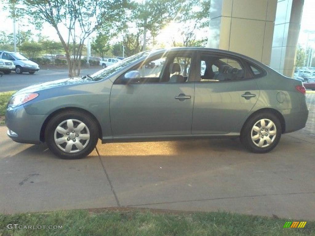 2007 Elantra GLS Sedan - Seattle Light Blue / Gray photo #18