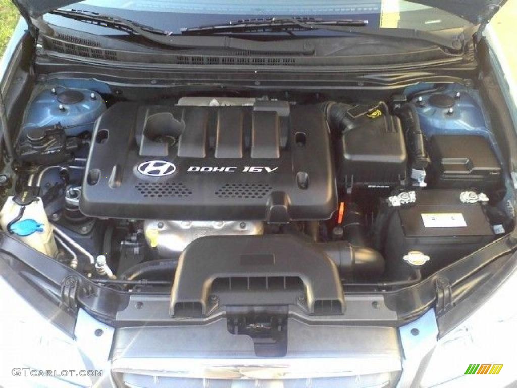 2007 Elantra GLS Sedan - Seattle Light Blue / Gray photo #19