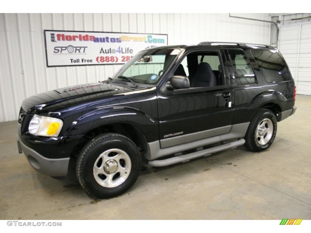 2002 Explorer Sport - Black Clearcoat / Graphite photo #4