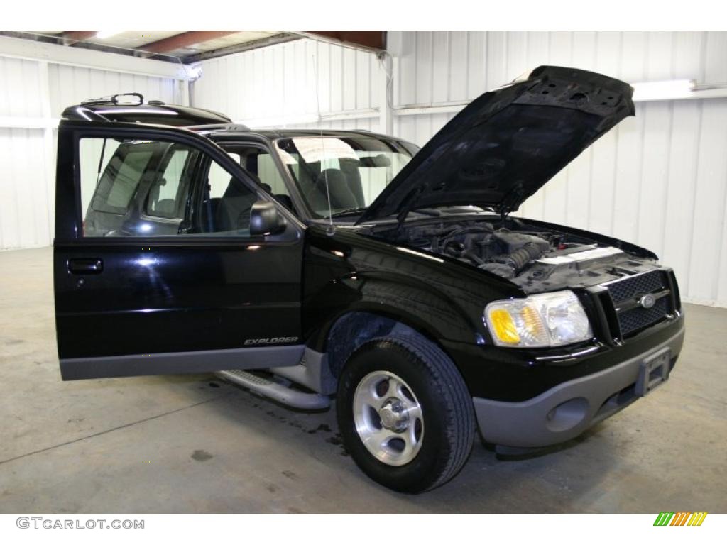 2002 Explorer Sport - Black Clearcoat / Graphite photo #38