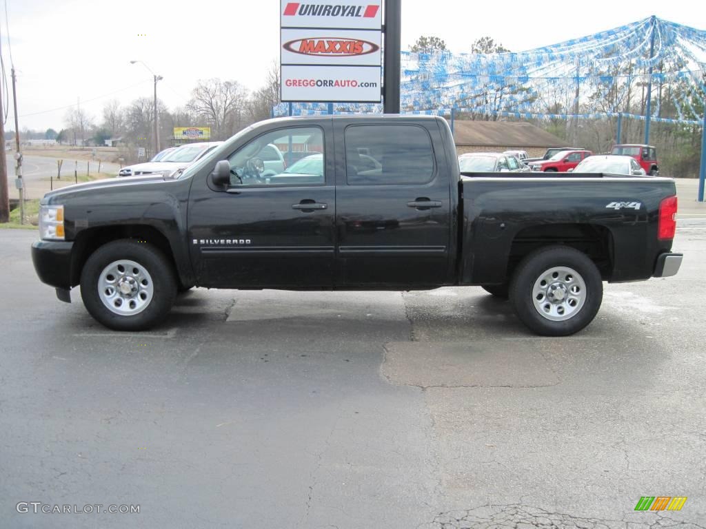 2009 Silverado 1500 LT Crew Cab 4x4 - Black / Light Titanium photo #3