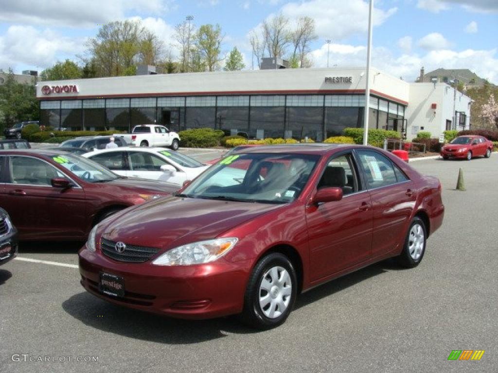 2002 Camry LE - Salsa Red Pearl / Stone photo #1