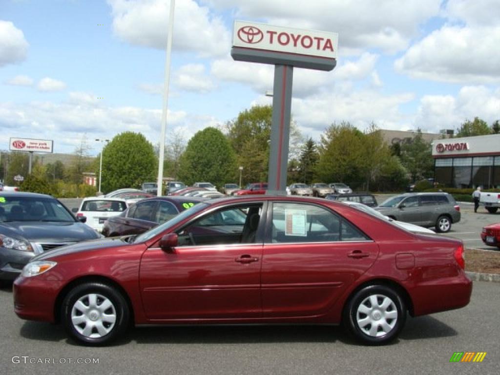 2002 Camry LE - Salsa Red Pearl / Stone photo #3