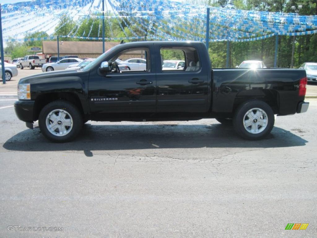 2008 Silverado 1500 LT Crew Cab - Black / Light Titanium/Ebony Accents photo #1