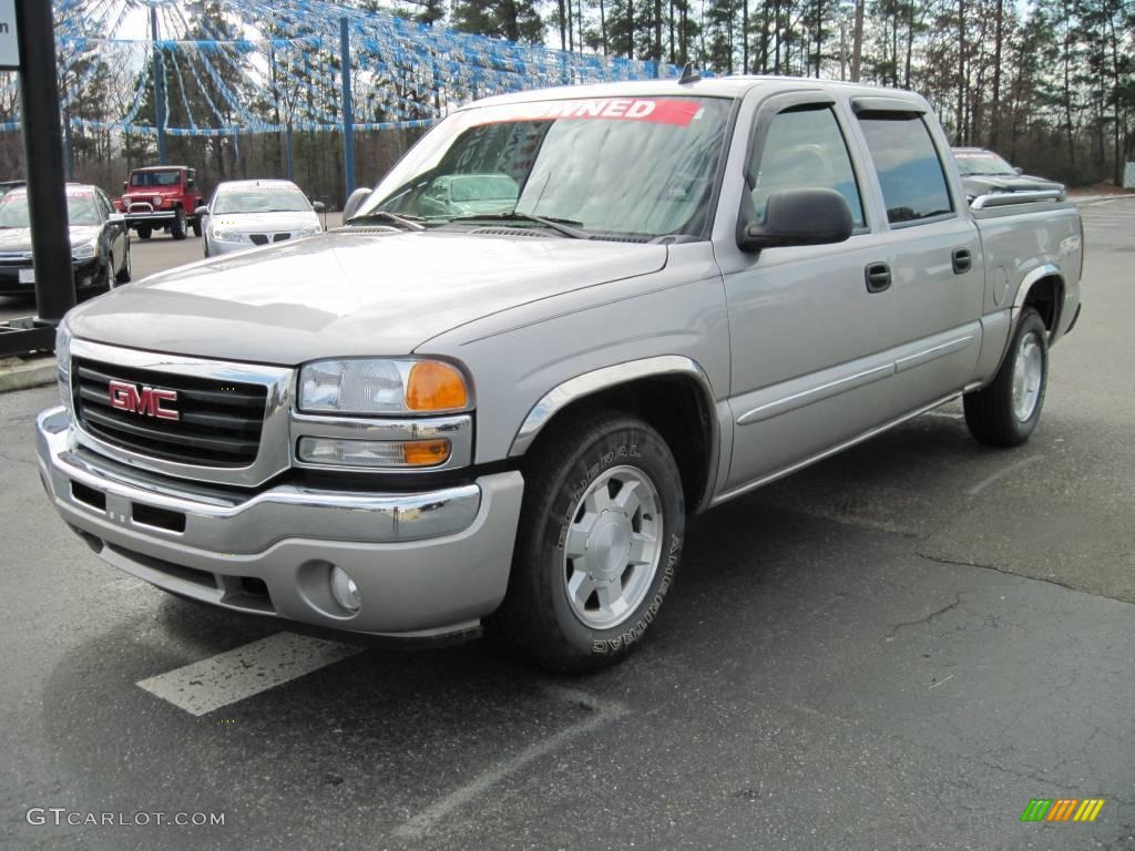 2006 Sierra 1500 SLE Crew Cab - Silver Birch Metallic / Pewter photo #1