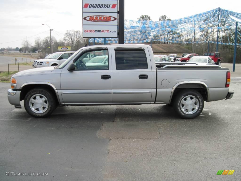 2006 Sierra 1500 SLE Crew Cab - Silver Birch Metallic / Pewter photo #3