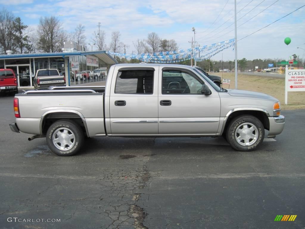 2006 Sierra 1500 SLE Crew Cab - Silver Birch Metallic / Pewter photo #4