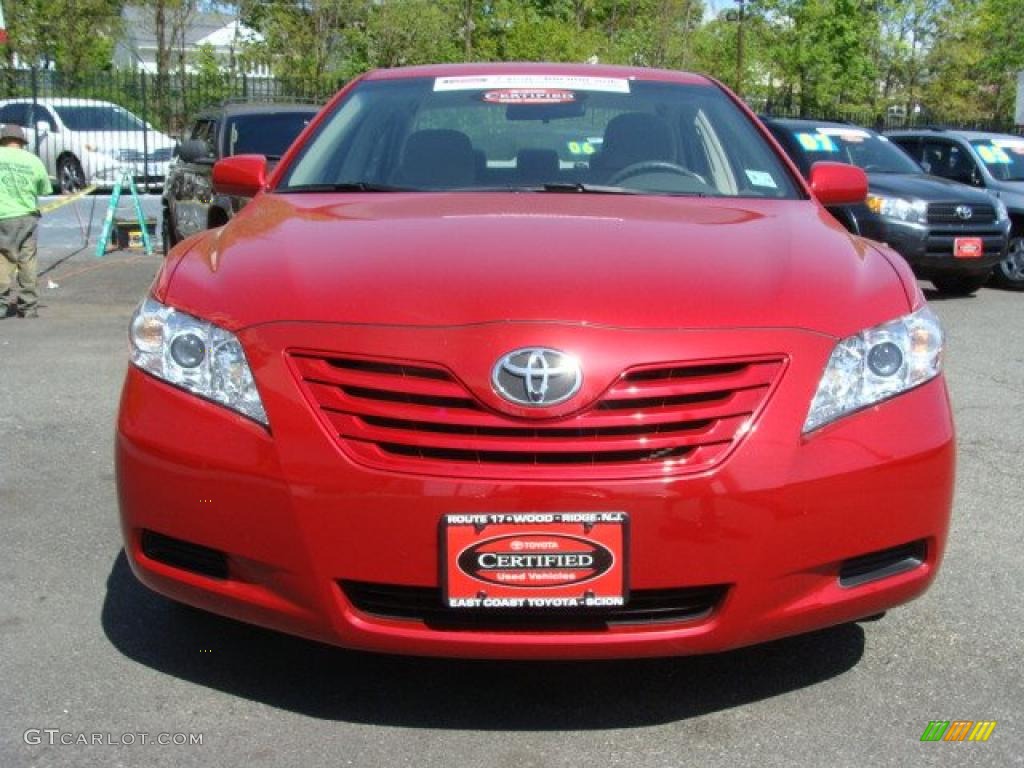 2008 Camry LE V6 - Barcelona Red Metallic / Bisque photo #2