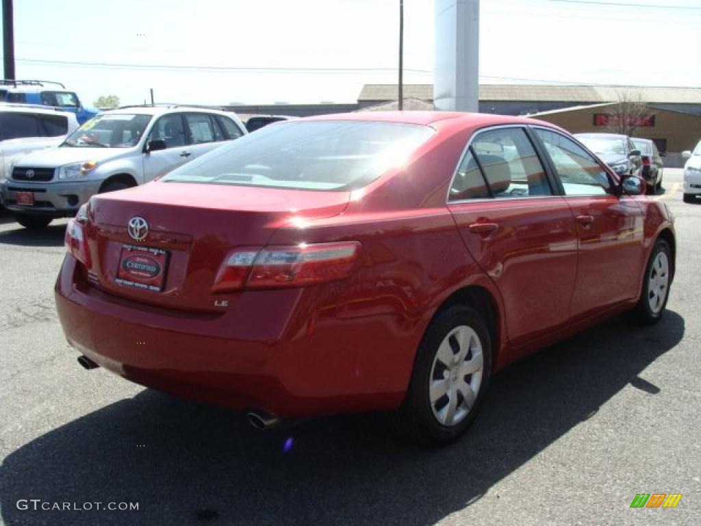 2008 Camry LE V6 - Barcelona Red Metallic / Bisque photo #4