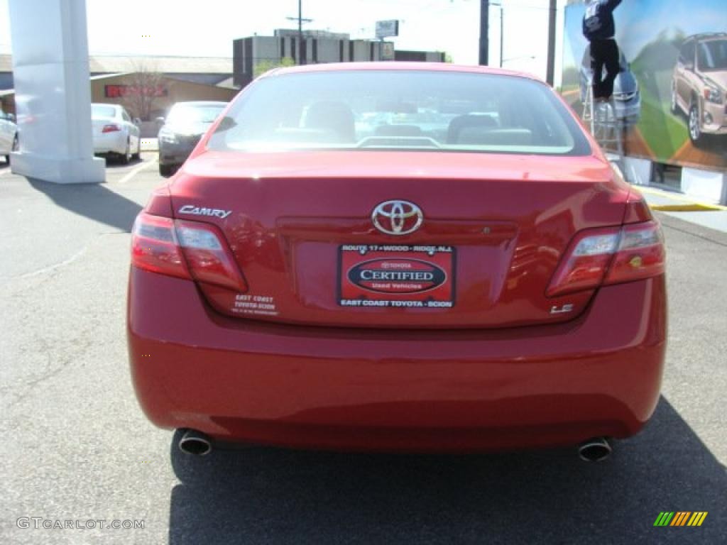 2008 Camry LE V6 - Barcelona Red Metallic / Bisque photo #5