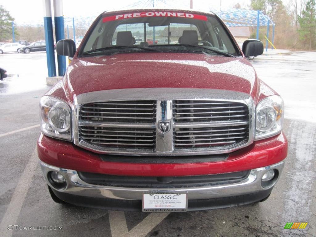 2008 Ram 1500 Big Horn Edition Quad Cab 4x4 - Inferno Red Crystal Pearl / Medium Slate Gray photo #5