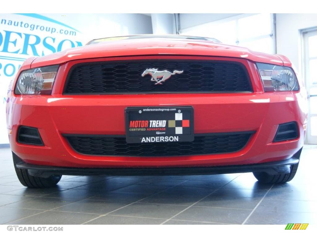 2010 Mustang V6 Premium Coupe - Red Candy Metallic / Stone photo #2