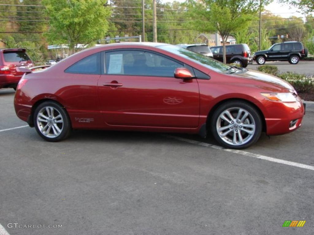 2007 Civic Si Coupe - Tango Red Pearl / Black photo #5