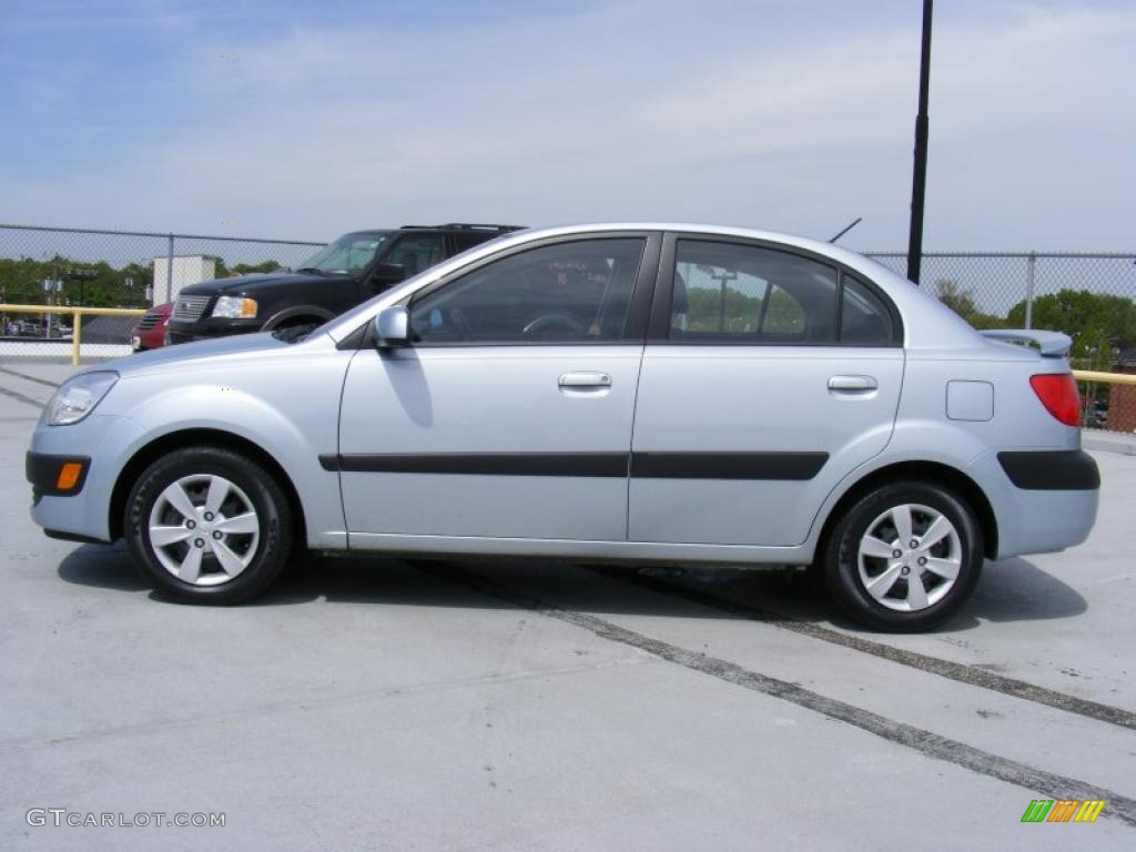 2008 Rio LX Sedan - Polar Blue / Gray photo #8