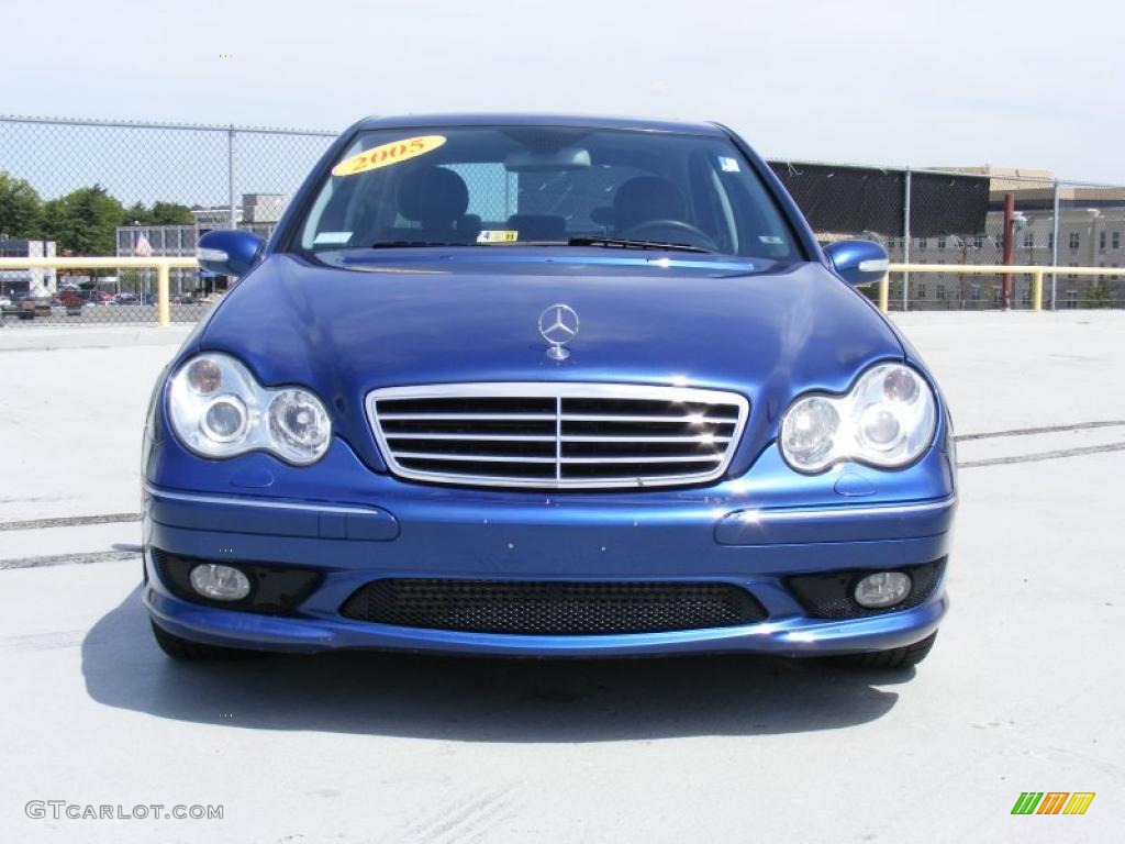 2005 C 230 Kompressor Sedan - Orion Blue Metallic / Black photo #2