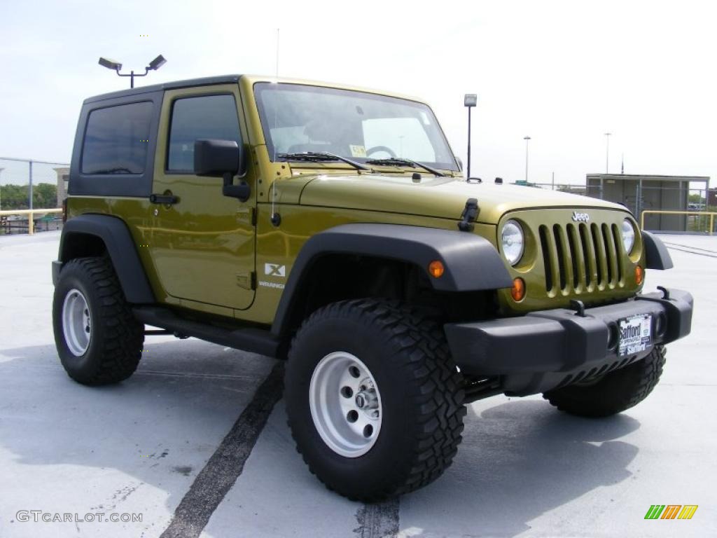 2007 Wrangler X 4x4 - Rescue Green Metallic / Dark Slate Gray/Medium Slate Gray photo #3