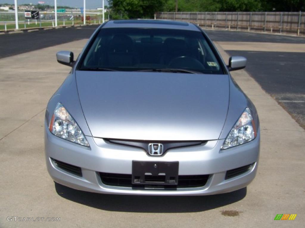 2003 Accord EX Coupe - Satin Silver Metallic / Black photo #2