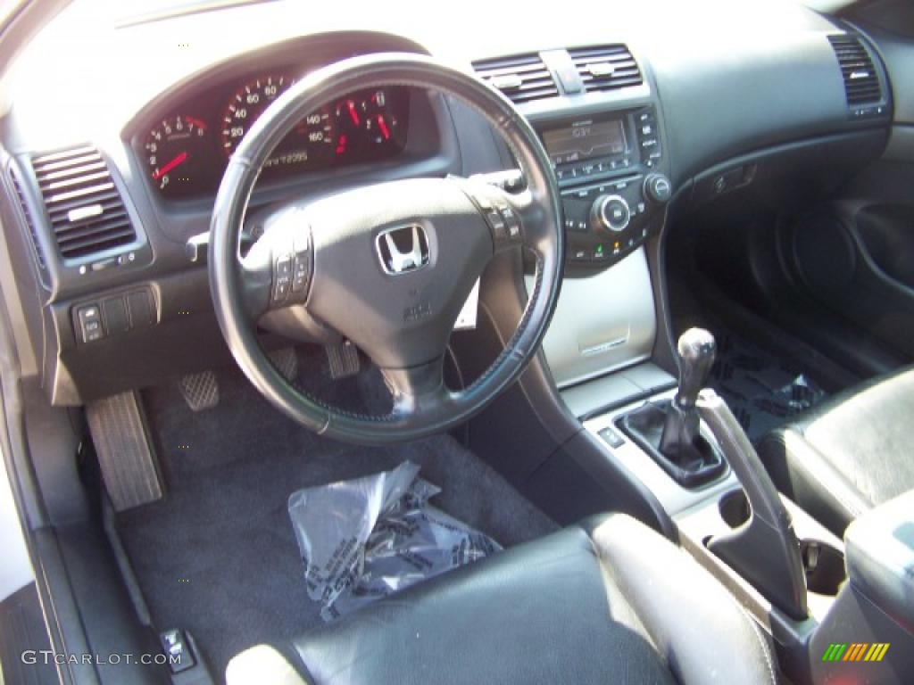 2003 Accord EX Coupe - Satin Silver Metallic / Black photo #9