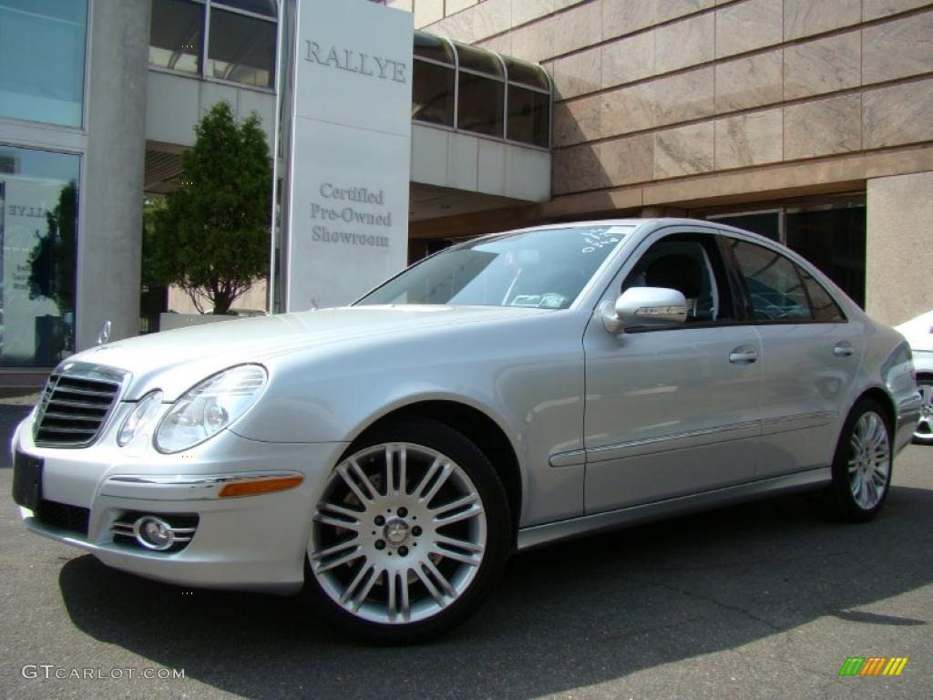 2008 E 350 4Matic Sedan - Iridium Silver Metallic / Black photo #1