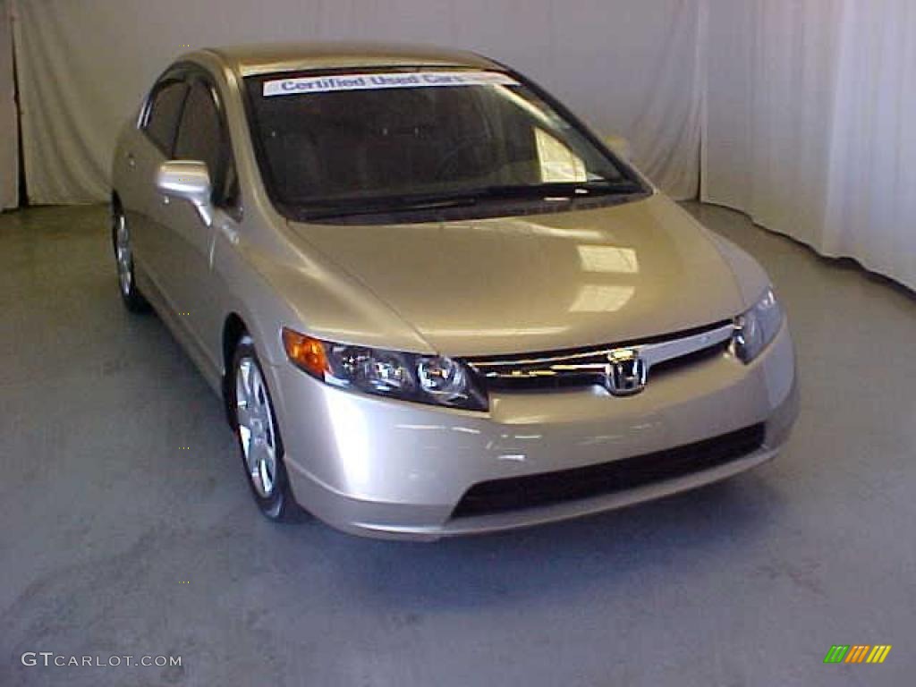 2007 Civic LX Sedan - Borrego Beige Metallic / Ivory photo #4