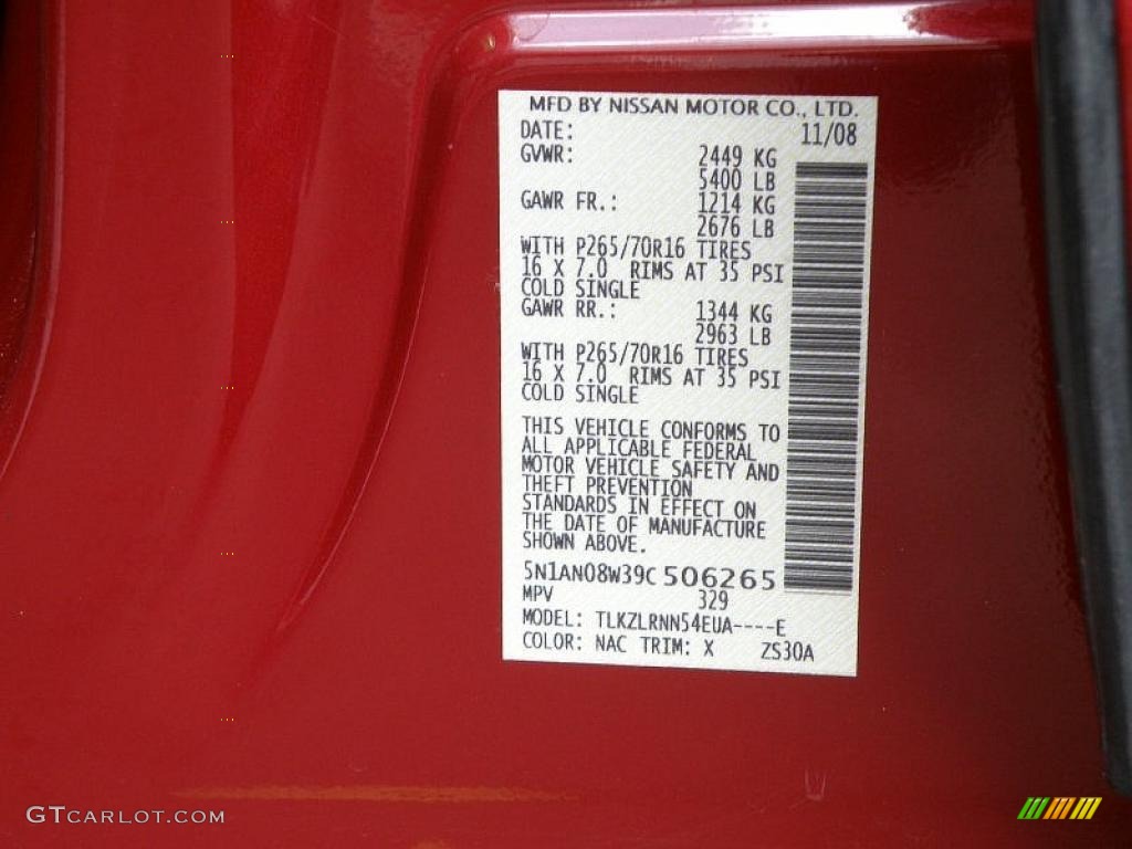 2009 Xterra X 4x4 - Red Brick / Graphite/Steel photo #21