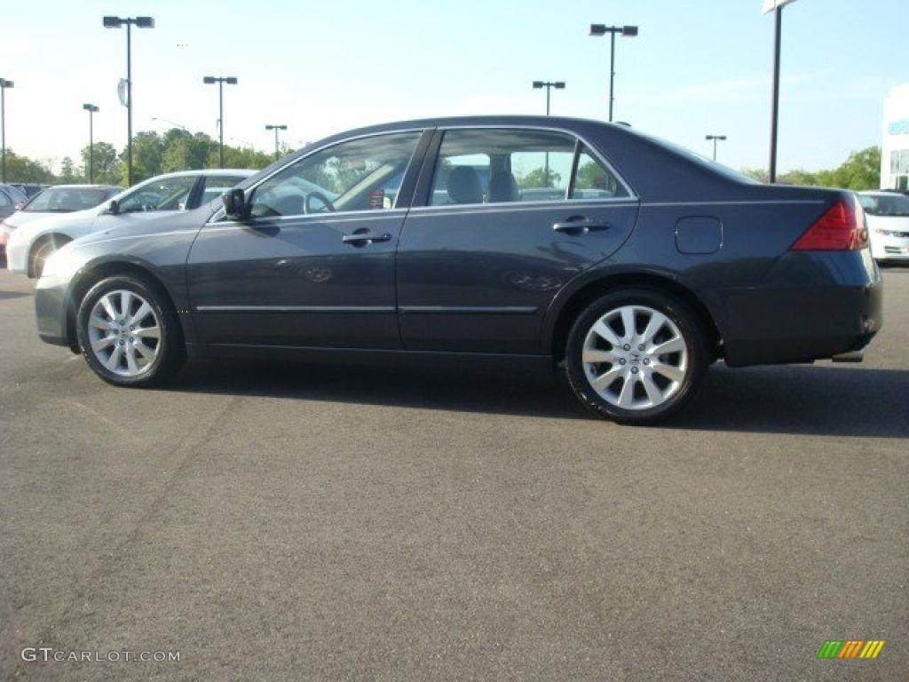 2007 Accord EX-L V6 Sedan - Graphite Pearl / Gray photo #3