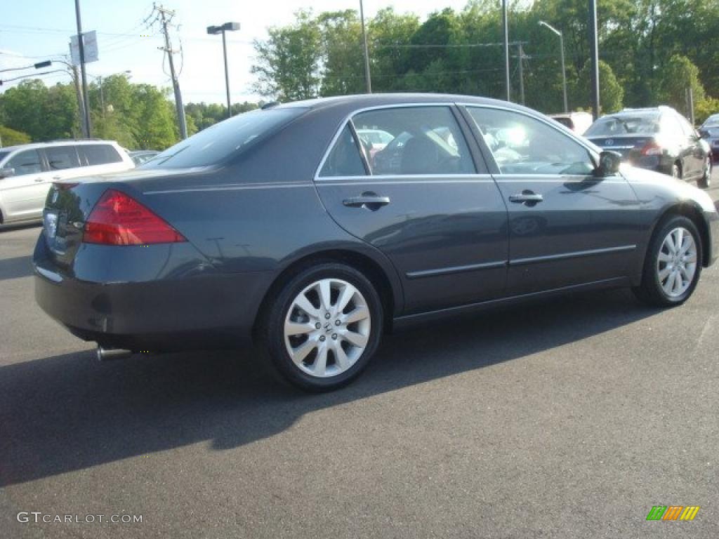 2007 Accord EX-L V6 Sedan - Graphite Pearl / Gray photo #5