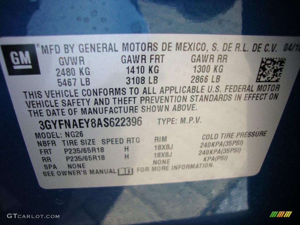 2010 SRX V6 - Caribbean Blue / Titanium/Ebony photo #14