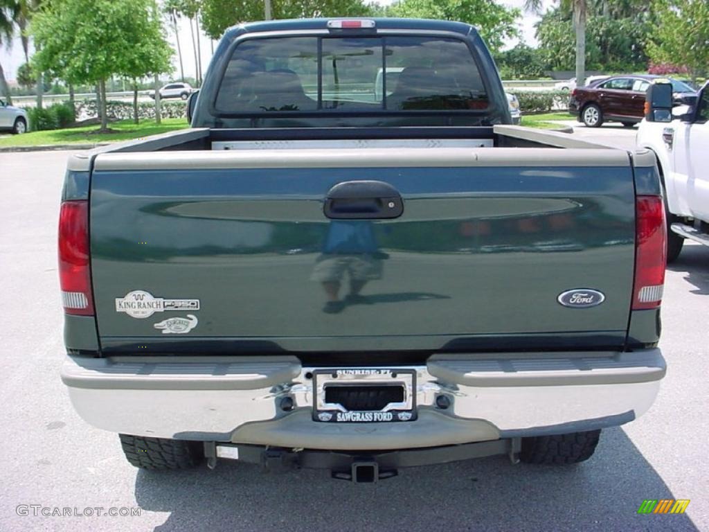 2007 F350 Super Duty King Ranch Crew Cab 4x4 - Dark Green Satin Metallic / Castano Brown Leather photo #7