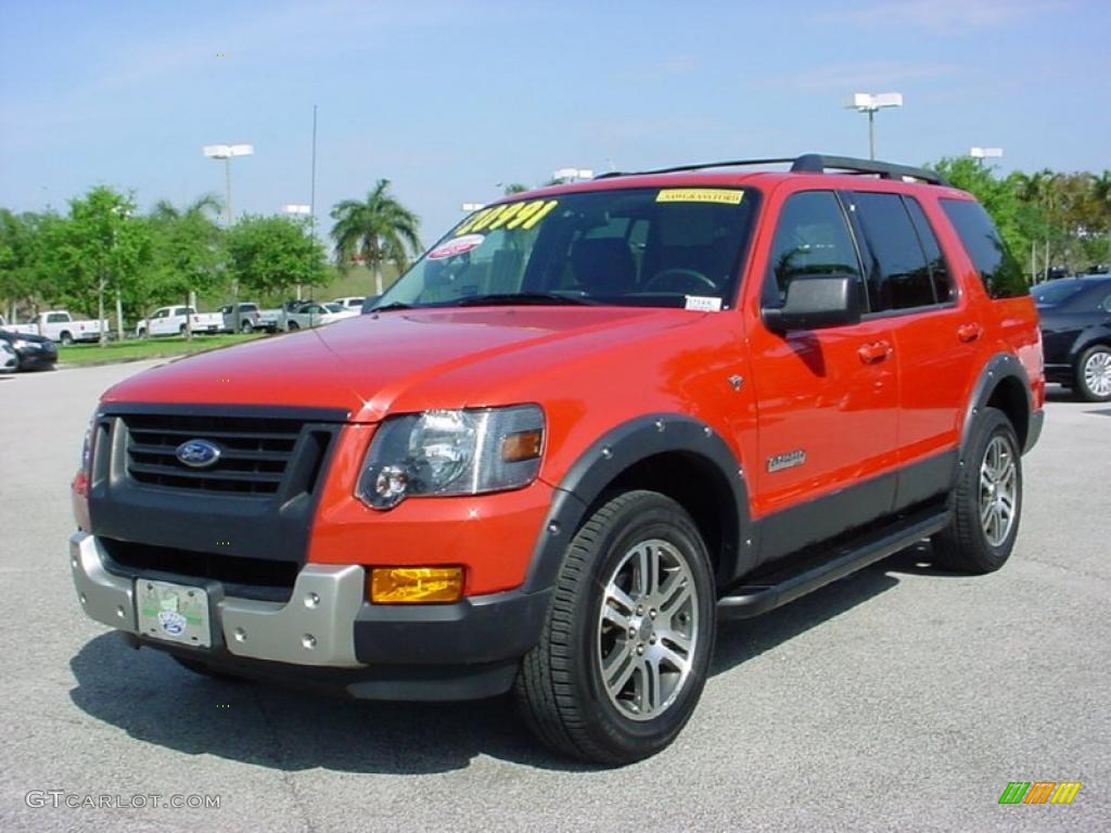 Orange Frost Metallic 2007 Ford Explorer XLT Ironman Edition Exterior Photo #28889990