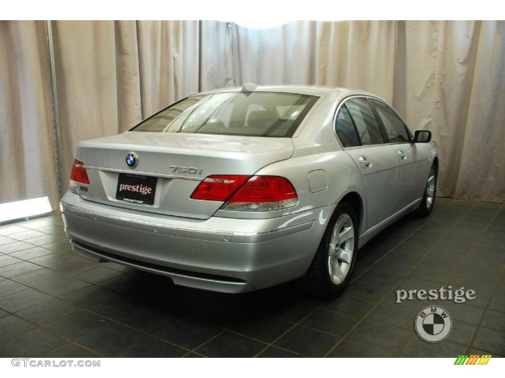 2008 7 Series 750i Sedan - Titanium Silver Metallic / Black photo #2