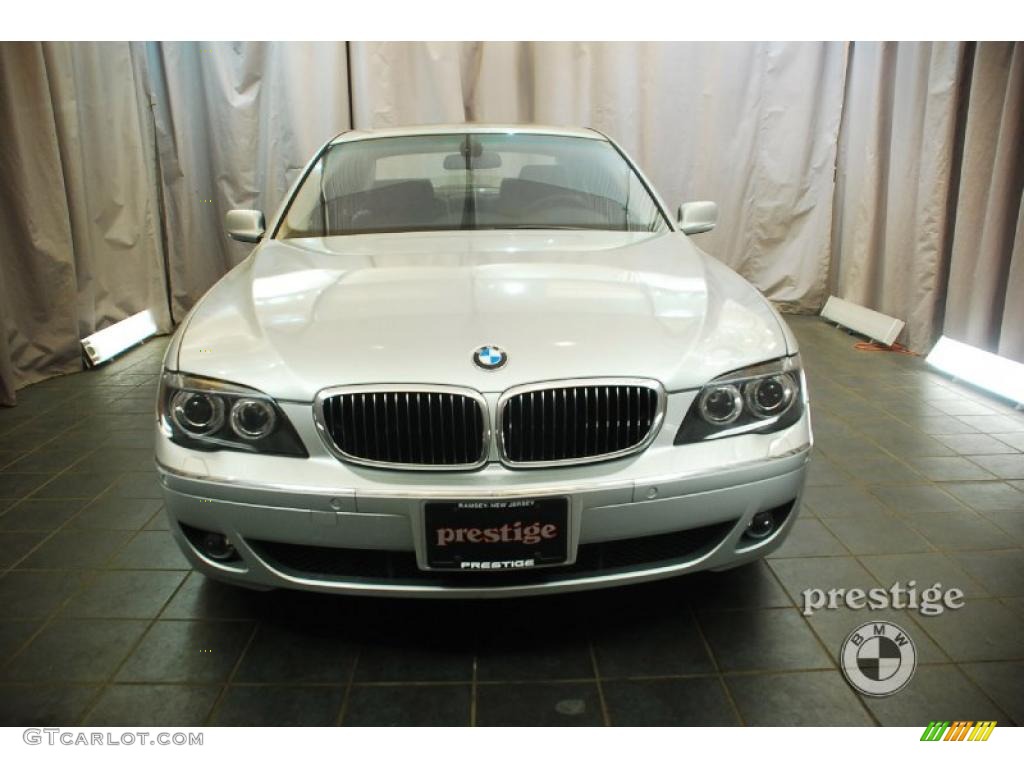 2008 7 Series 750i Sedan - Titanium Silver Metallic / Black photo #6