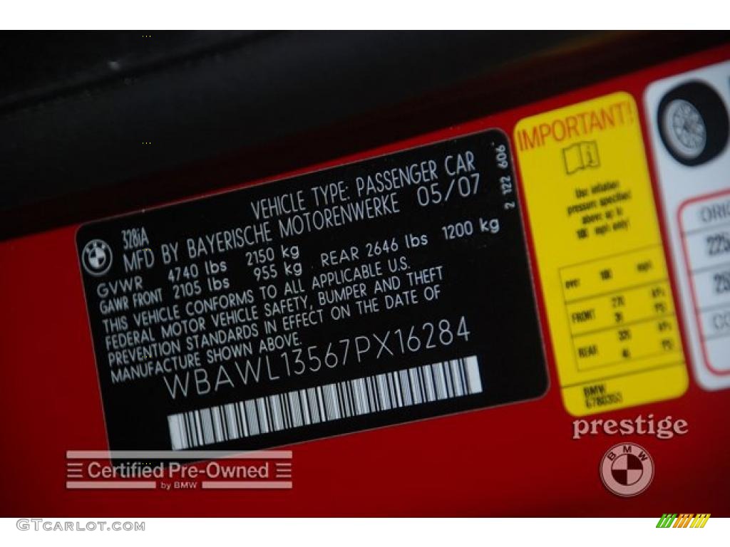 2007 3 Series 328i Convertible - Crimson Red / Beige photo #12