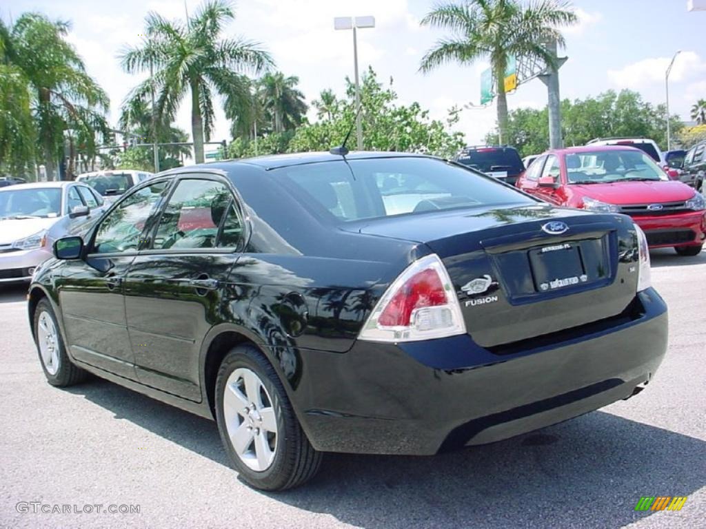 2008 Fusion SE - Black Ebony / Charcoal Black photo #8