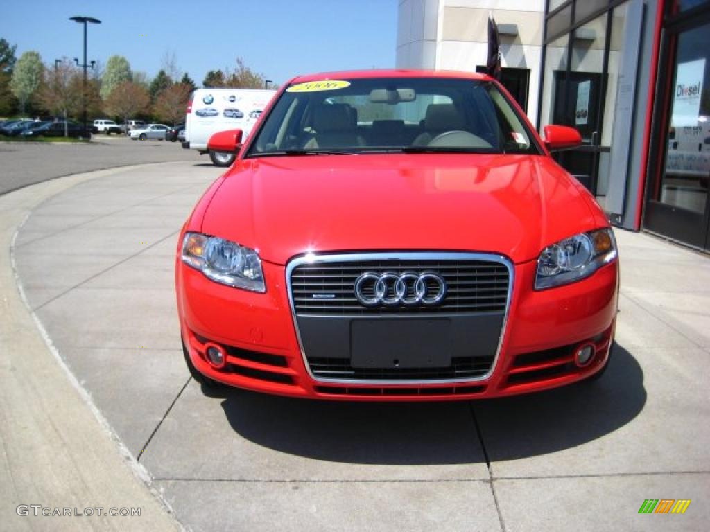 2006 A4 2.0T quattro Sedan - Brilliant Red / Beige photo #2