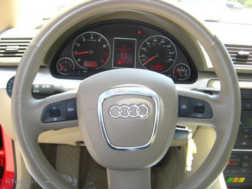 2006 A4 2.0T quattro Sedan - Brilliant Red / Beige photo #20