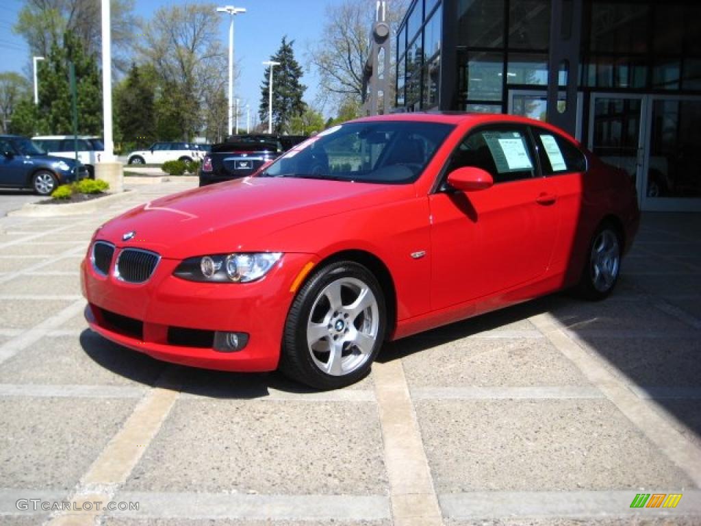 2007 3 Series 328xi Coupe - Crimson Red / Black Dakota Leather photo #4