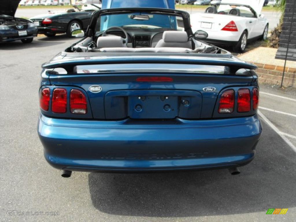 1998 Mustang GT Convertible - Atlantic Blue Metallic / Medium Graphite photo #4