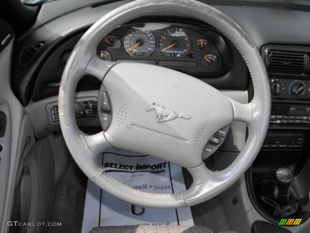 1998 Mustang GT Convertible - Atlantic Blue Metallic / Medium Graphite photo #7