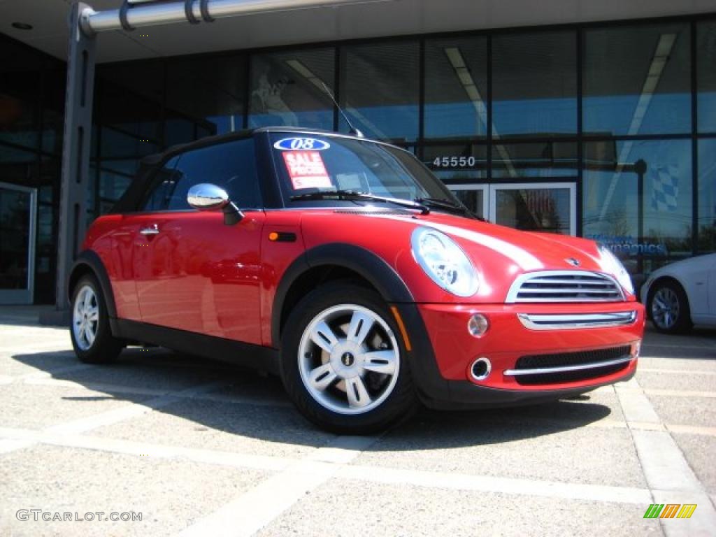 2008 Cooper Convertible - Chili Red / Panther Black photo #10