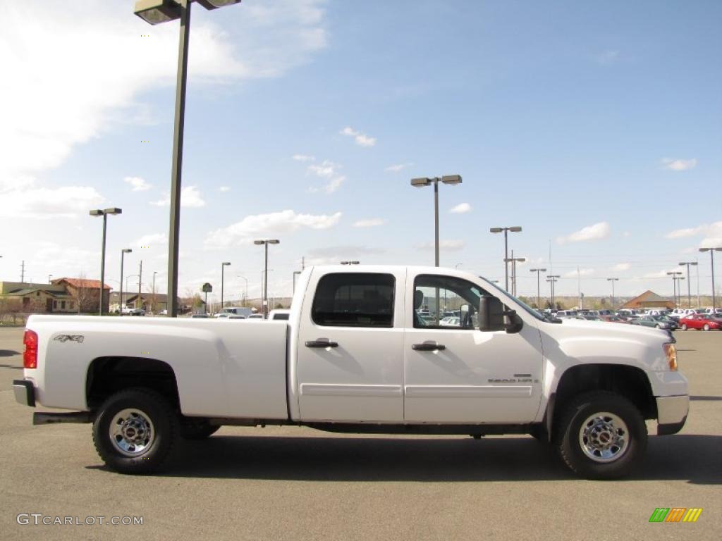 2008 Sierra 3500HD SLE Crew Cab 4x4 - Summit White / Dark Titanium/Light Titanium photo #9