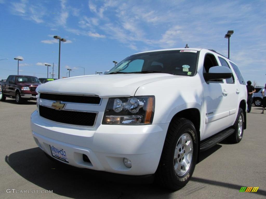 2007 Tahoe LT 4x4 - Summit White / Ebony photo #2