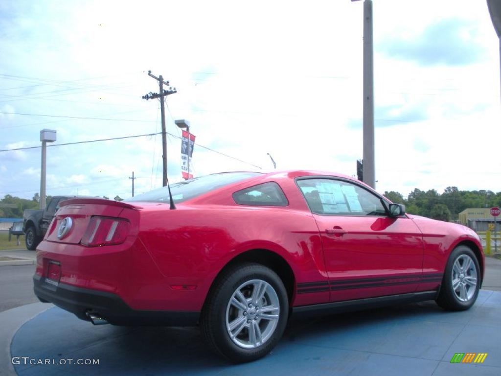 2010 Mustang V6 Coupe - Torch Red / Stone photo #3