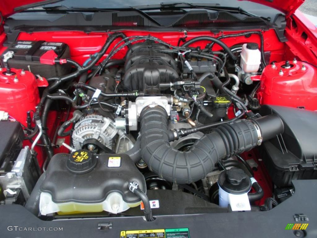 2010 Mustang V6 Coupe - Torch Red / Stone photo #11
