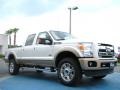 2011 White Platinum Tri-Coat Metallic Ford F350 Super Duty King Ranch Crew Cab 4x4  photo #7