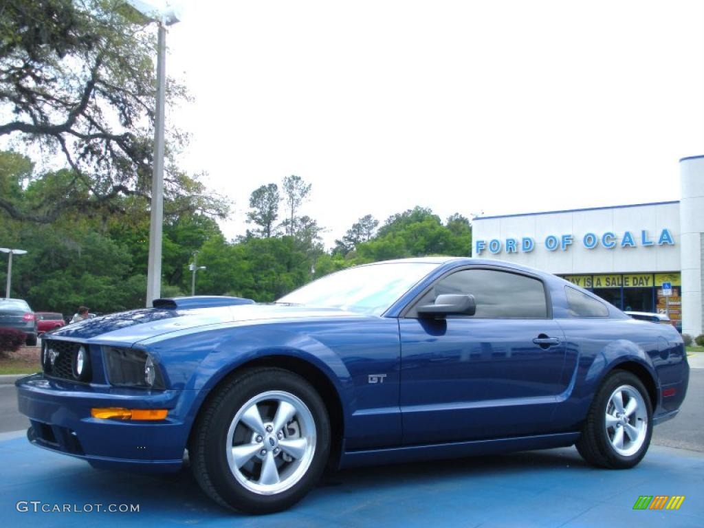 2008 Mustang GT Premium Coupe - Vista Blue Metallic / Black photo #1