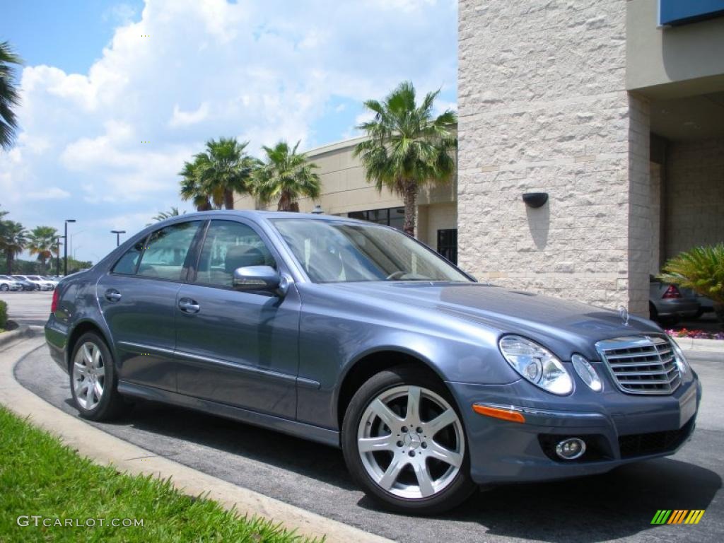 2007 E 350 Sedan - Platinum Blue Metallic / Ash photo #4