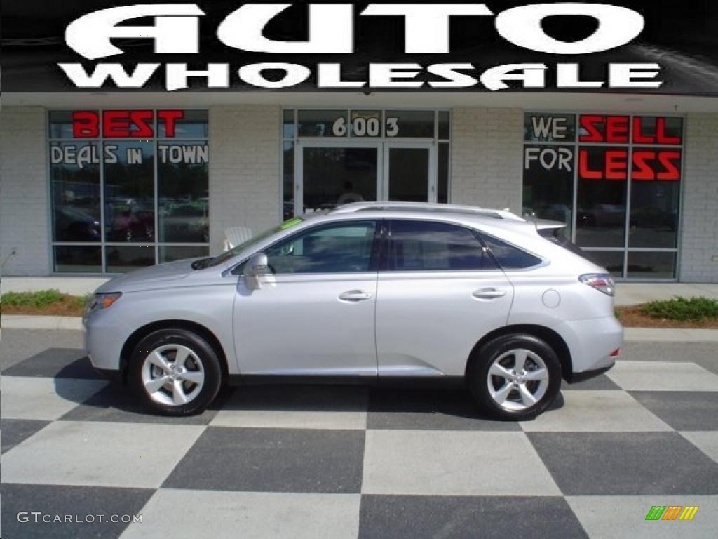 2010 RX 350 AWD - Tungsten Silver Pearl / Light Gray/Espresso Birds-Eye Maple photo #1