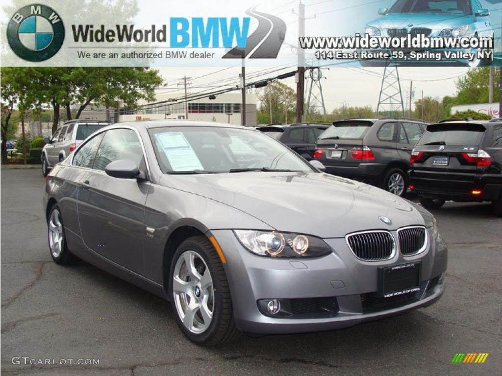 2009 3 Series 328xi Coupe - Titanium Silver Metallic / Black photo #3